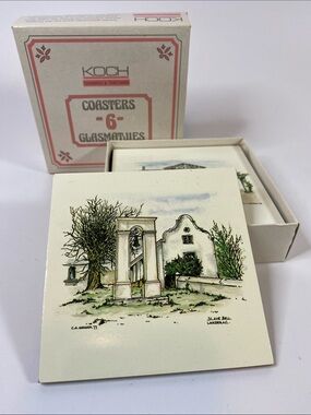 Vintage Koch Ceramics and Tableware Coasters in Original Box
